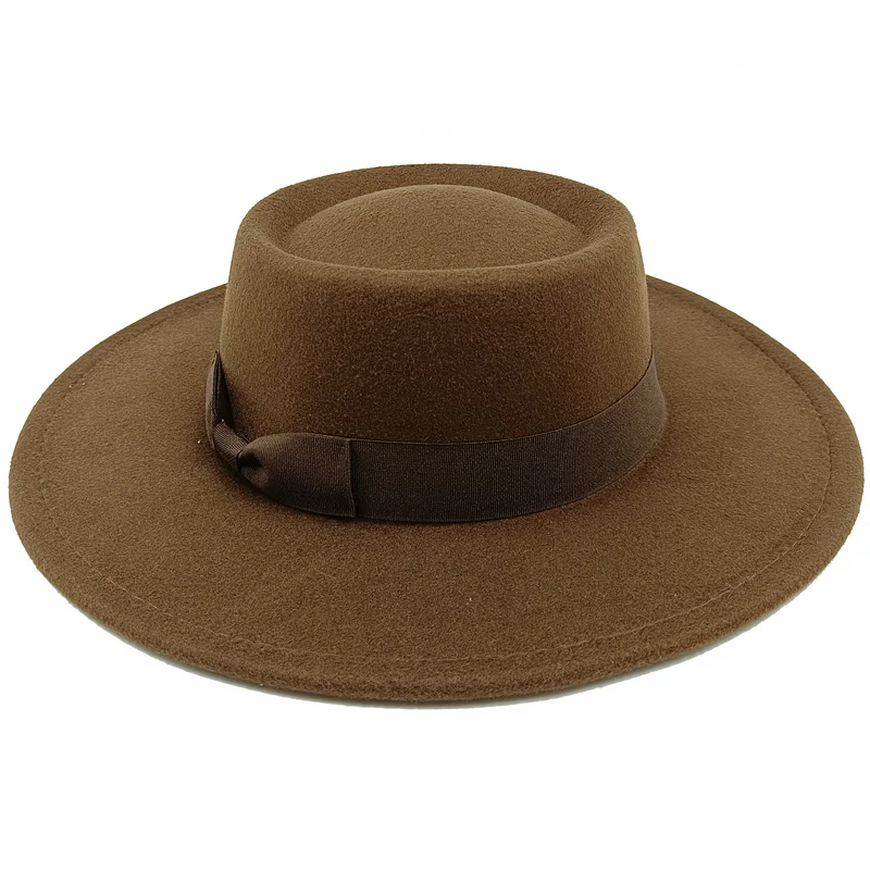Sombrero Raised Top Fedora Hat 2023 New European and American Fedora Hat Jazz Hat Men's Round Top Hat New Wholesale Sombrero