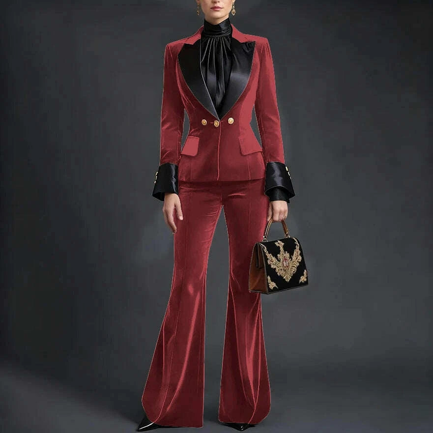 luxury-velvet-womens-burgundy-suits-three-buttons-2-piece-set-vintage-satin-peaked-lapel-blazer-flared-pants-evening-outfitkimlud-womens-clothes-35081914