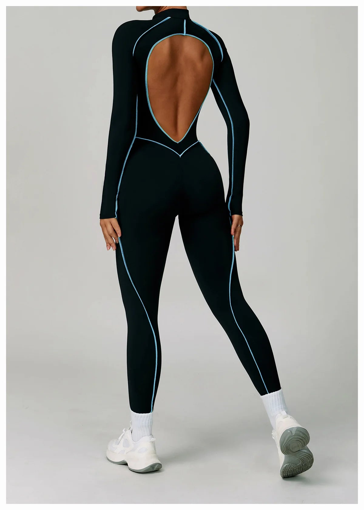 Yoga Bodysuits Women  Breathable Workout Sets Gym Clothes Push Up Fitness Running Sportwear Sexy Zipper Leggings Suit