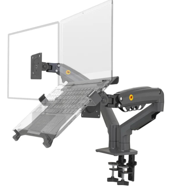NB F160 10-17.3" laptop mount 360 rotate 10"-27" air press full motion gas strut lcd tv table screen STAND monitor desk support