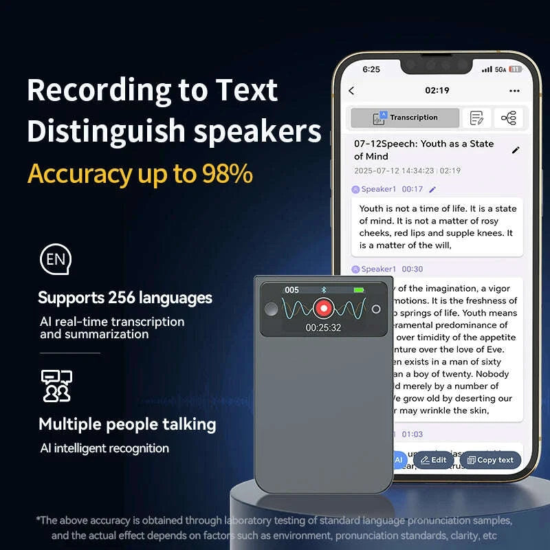 KIMLUD, AI Voice Recorder with ChatGPT Smart Transcription Summarization and Translation Intelligent Audio Recorder for Lecture Meetings, KIMLUD Womens Clothes