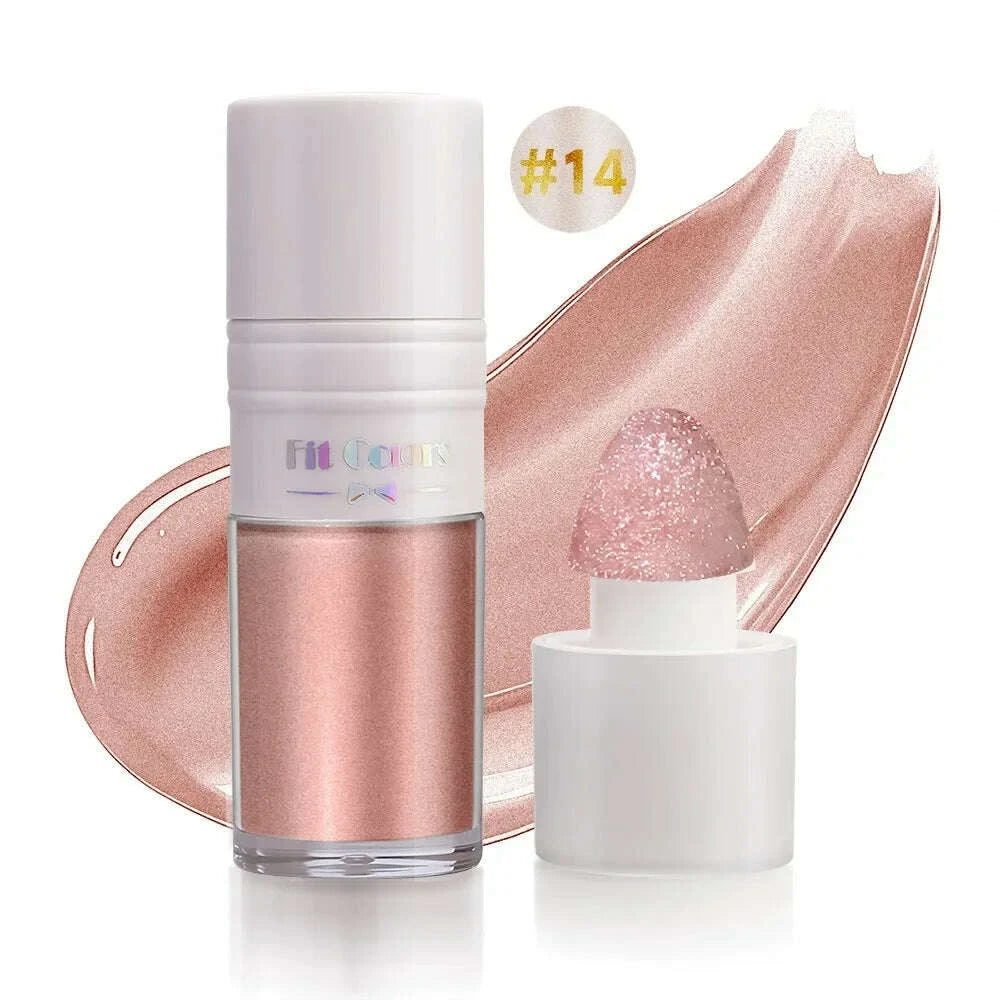KIMLUD, 14 Colors Matte Liquid Blush Contour Highlighter Waterproof Long Lasting Sponge Brush Head High Pigment Blusher Brighten Bronzer, KIMLUD Womens Clothes