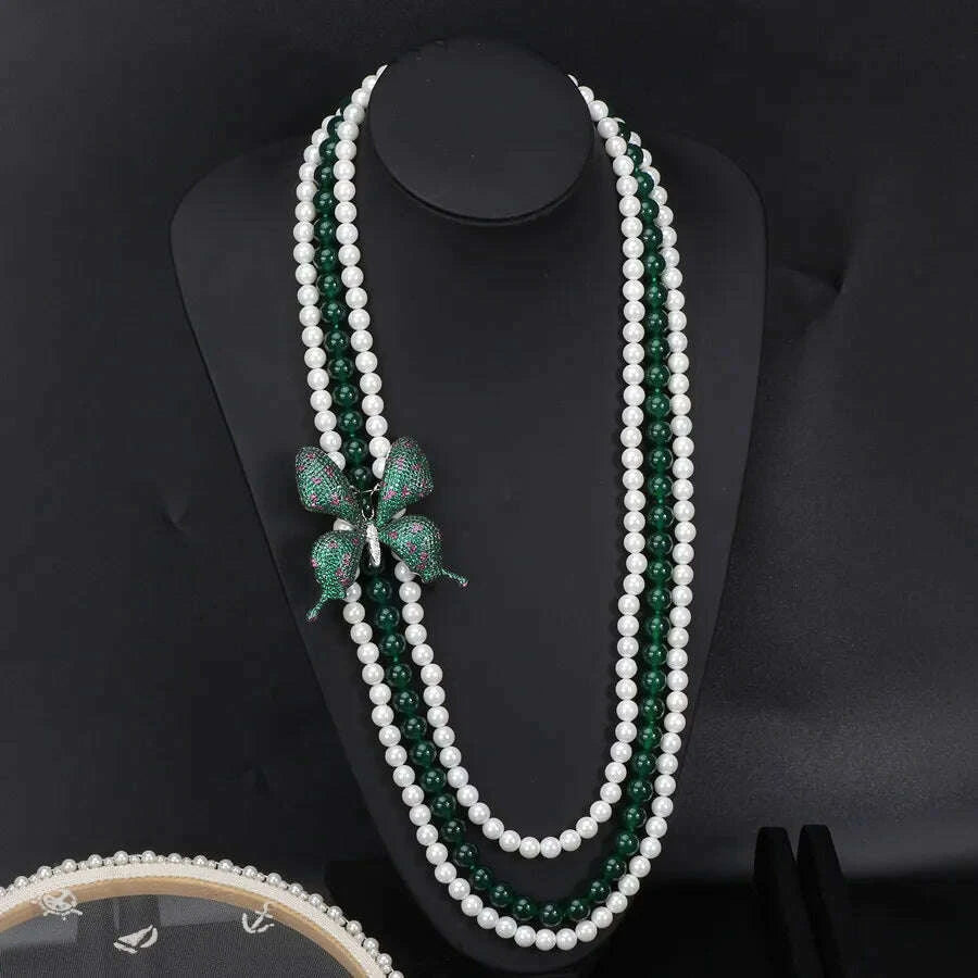3rows-freshwater-pearl-white-near-round-7-8mm-green-jade-round-necklace-80cm-kimlud-kimlud-33912923