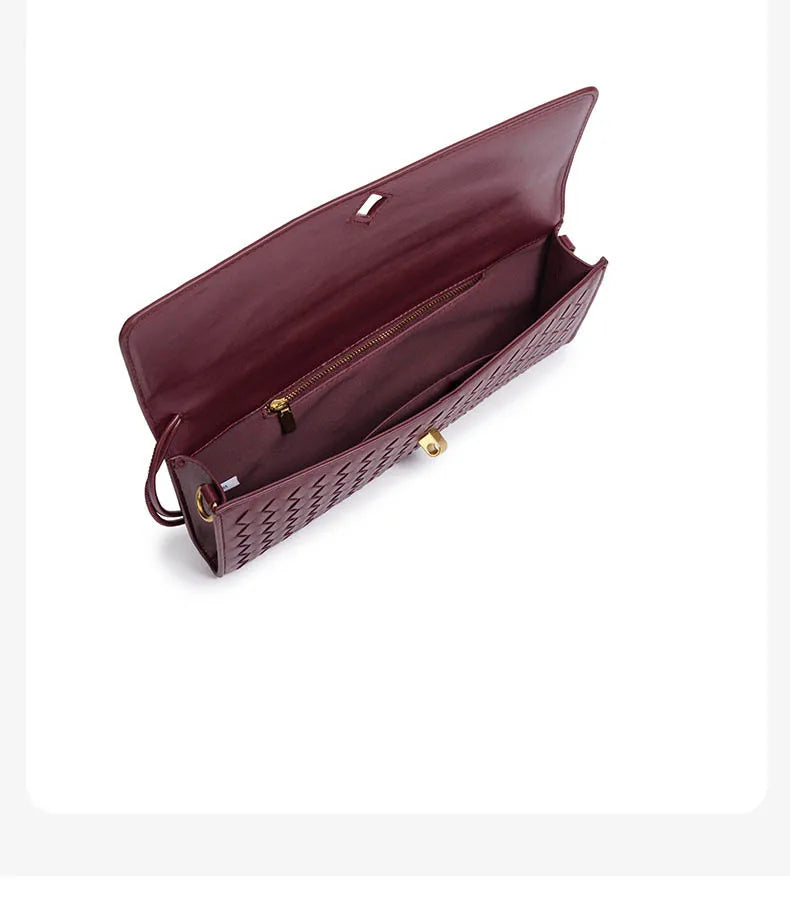 Handmade woven accordion bag for women, crossbody monk strap bag, horizontal clutch evening bag, versatile shoulder and crossbod