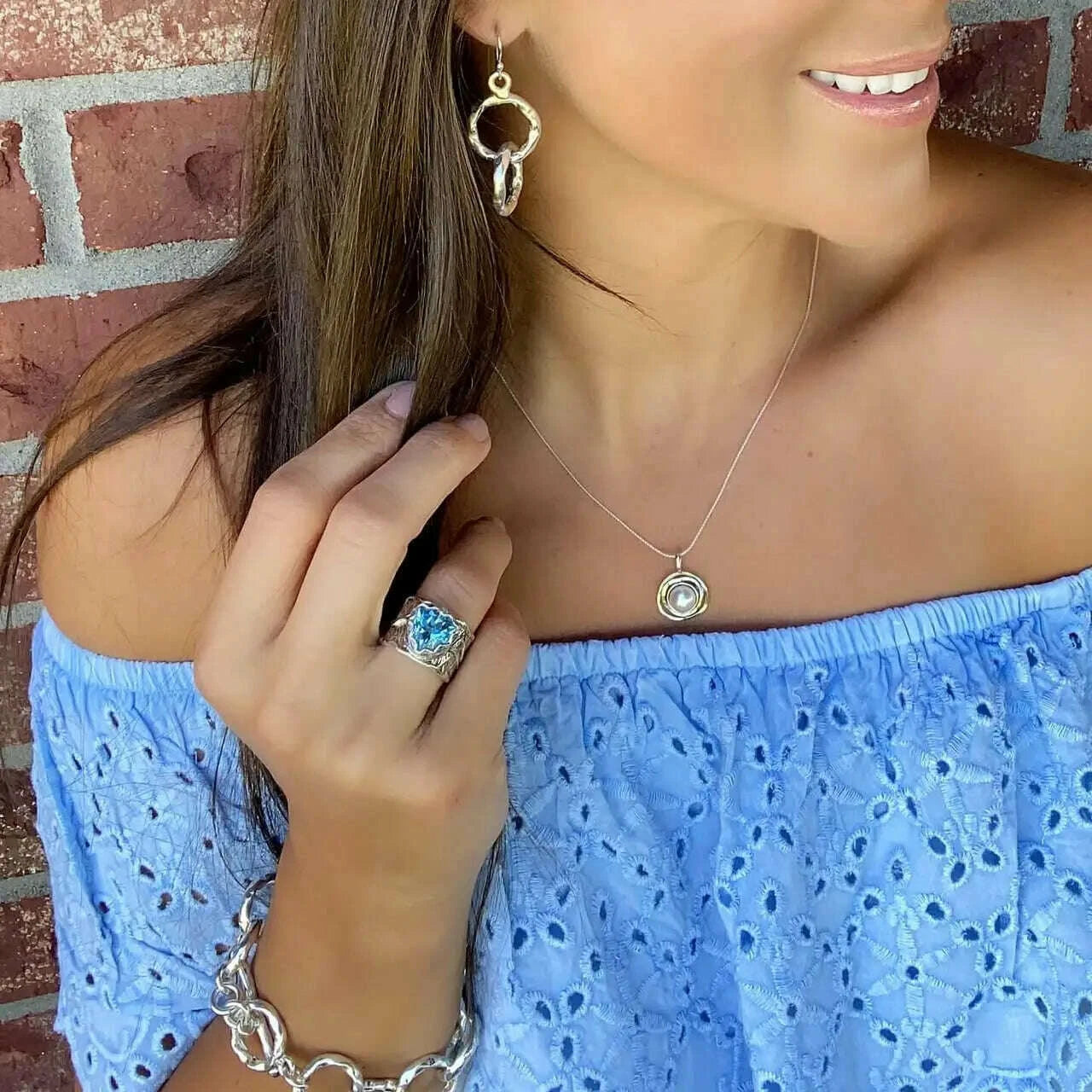 unisex-silver-plated-boho-ring-with-vintage-flair---cool-blue-gemstone-inlay-perfect-for-daily-wear-kimlud-kimlud-33914226