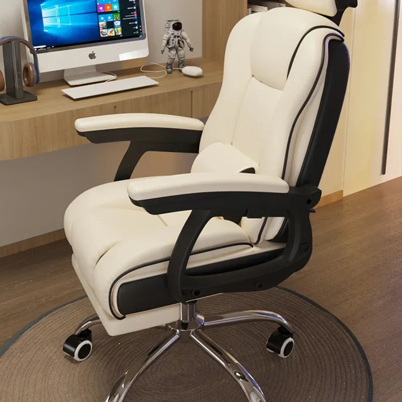 z for China factory wholesale high back swivel office chair pu leather armchair height adjustable office chair with footrest