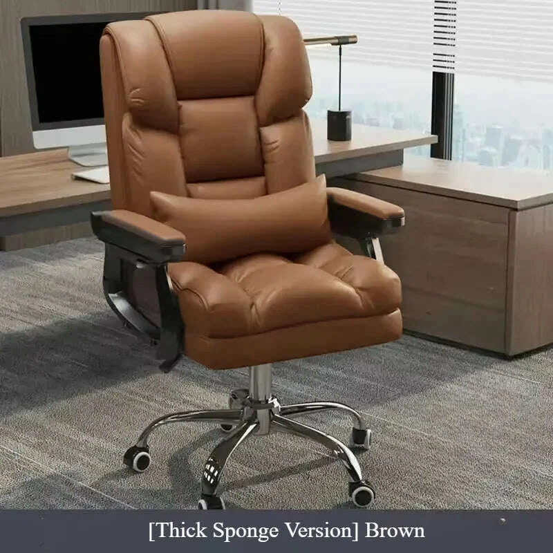 KIMLUD, Modern Ergonomic Office Chair - PU Leather Computer Desk Chair with Swivel, Comfortable Executive Chair for Home/Office/Gaming, KIMLUD Womens Clothes