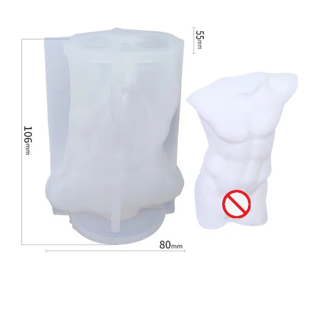 KIMLUD, Large Silicone Human Body Candle Mold Beauty Portrait Sexy Gypsum Resin Drop Glue Soap Chocolate Mould Soft Easy Demoulding, KIMLUD Womens Clothes