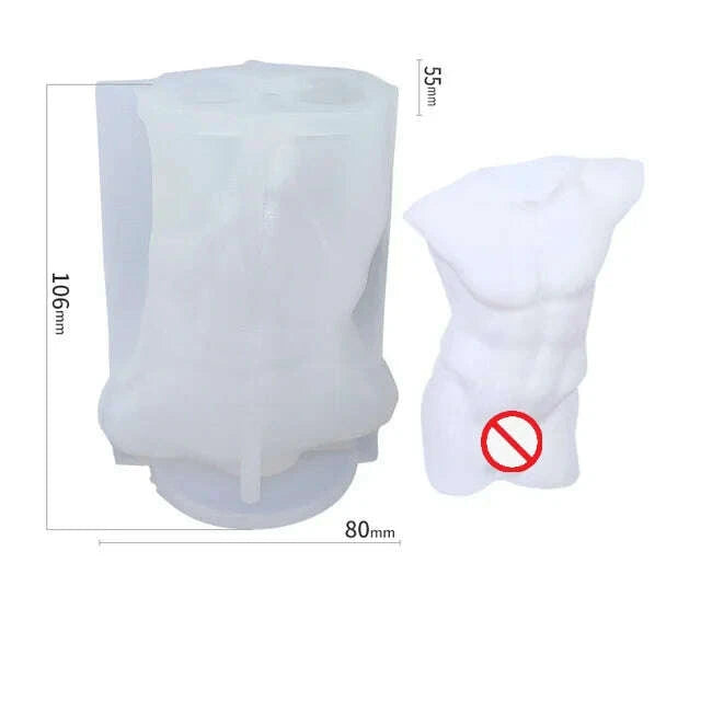 KIMLUD, Large Silicone Human Body Candle Mold Beauty Portrait Sexy Gypsum Resin Drop Glue Soap Chocolate Mould Soft Easy Demoulding, KIMLUD Womens Clothes