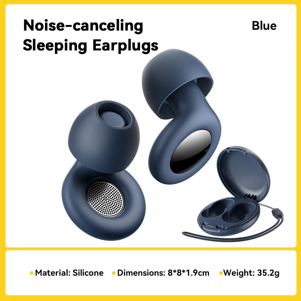 Silicone Sleep Ear Plugs Noise Cancelling Soft Comfort Fit For Sleep Work Travel — White | KIMLUD