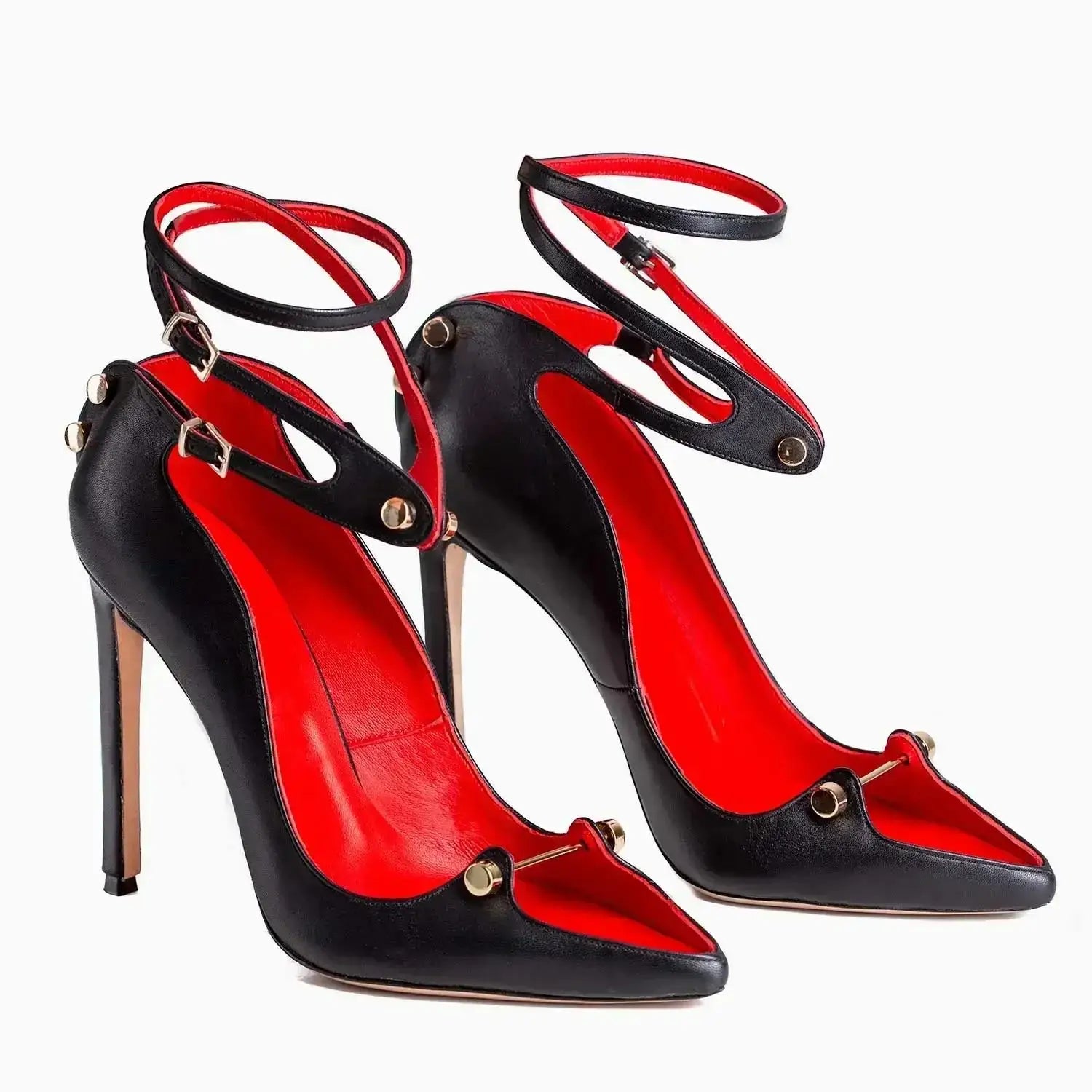Crystal Embellished Patent Leather Pumps Crystal Trim — Black | KIMLUD