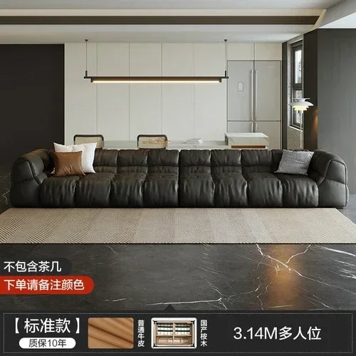Puff Leather Sofa Bedrooms Comfortable Reclining Luxury Designer Lazy Sofa Modern Minimalist Sofy Do Salonu Home Furniture