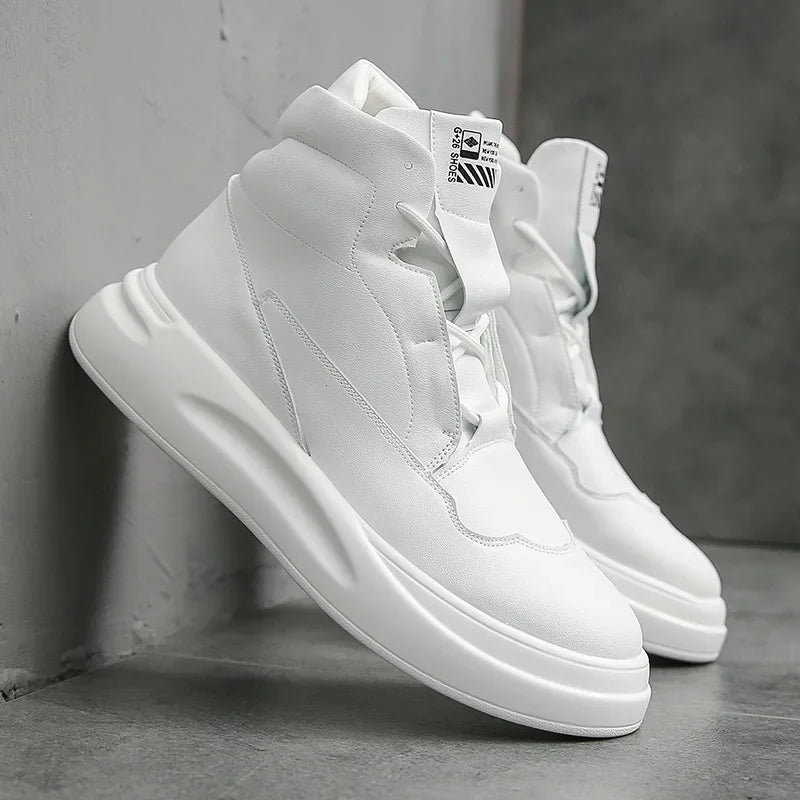 High Top Shoes Men's Fashion Casual Shoes Thick Soled Men's Shoes Autumn and Winter New 2026