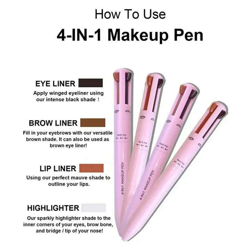 new-4-in-1-eyebrow-pencil-lip-liner-highlighter-pen-waterproof-lasting-easycolor-sweat-proof-eyeliner-makeup-pen-cosmetic-beauty-kimlud-kimlud-33913265