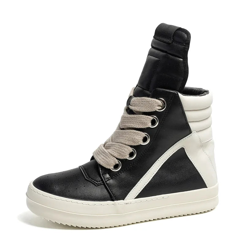 Men High Top Boots Autumn Winter Men's Shoes Street Trend Retro Motorcycle Boots Versatile Sports Casual Board Shoes
