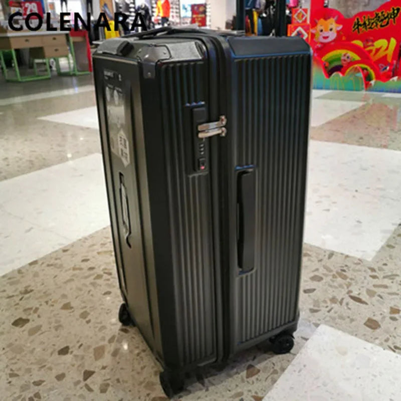 COLENARA High Quality Luggage PC Oversized Capacity Trolley Case Ladies Cart Type Travel Bag Men with Wheels Rolling Suitcase