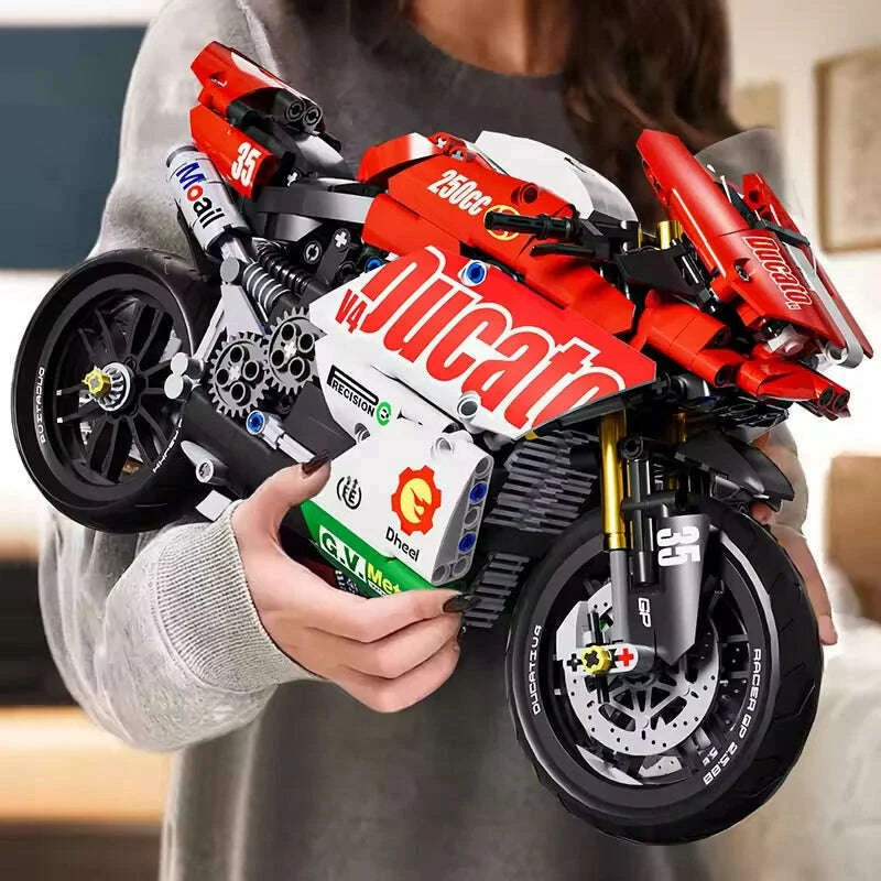 red-110-racer-motorcycle-building-blocks-set-800-pcs-moc-diy-bricks-gifts-for-boys-kids-adults-racing-model-diy-toys-christmaskimlud-womens-fashion-34620363