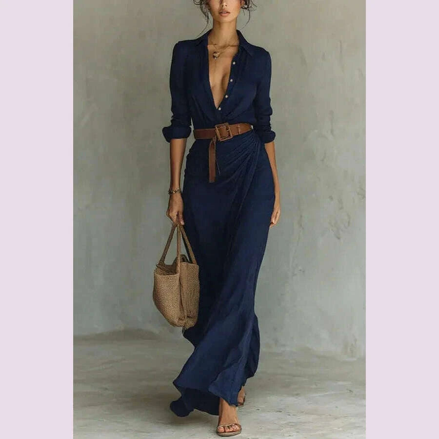 new-autumn-fashion-sexy-long-sleeve-v-neck-single-breasted-pleated-solid-color-loose-fit-ankle-length-dress-with-belt4-colorskimlud-womens-fashion-34621216