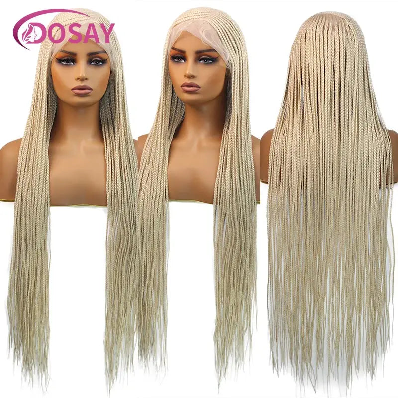 Full Lace Wig – 36 Inch – High Temperature Fiber – Burgundy | KIMLUD