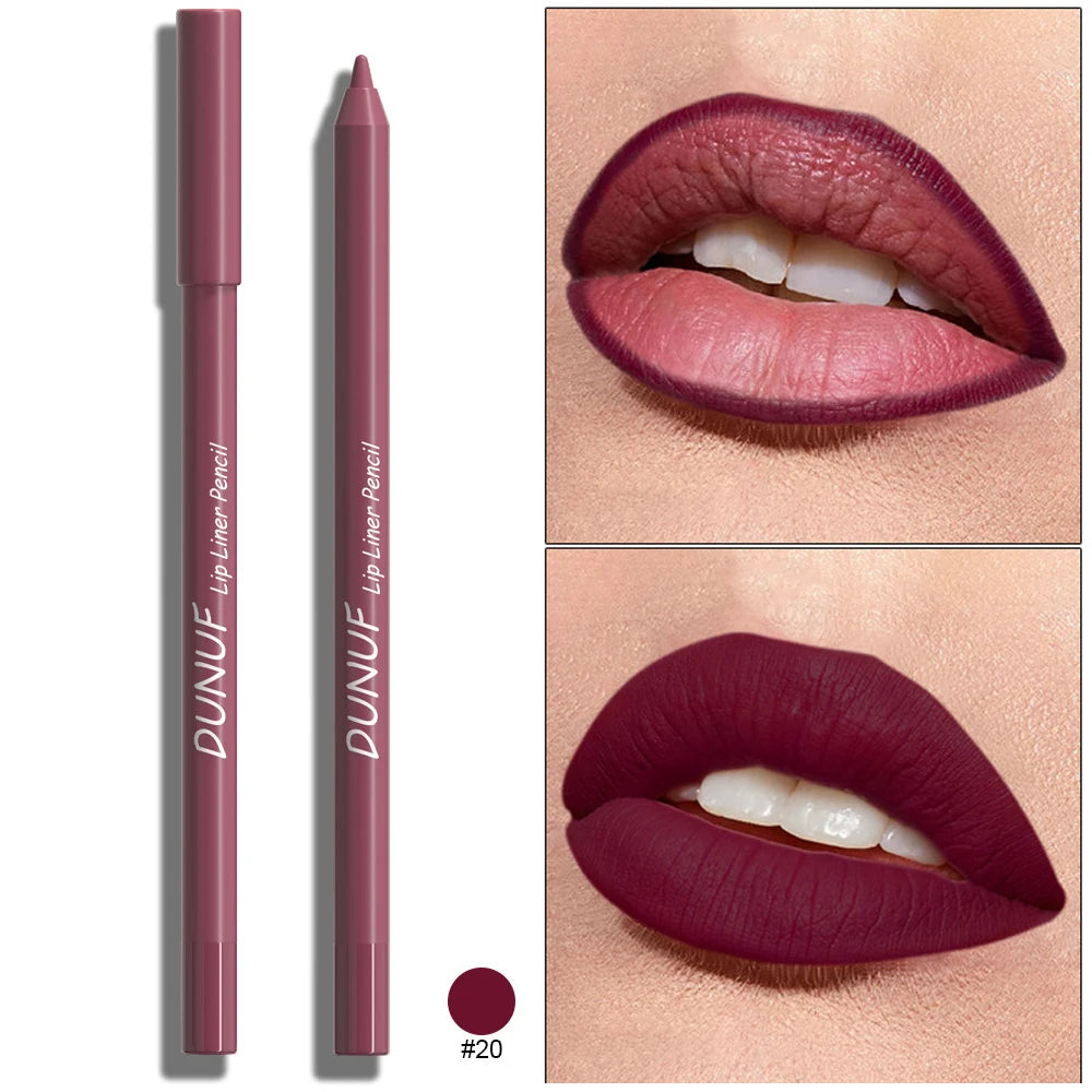Matte Lip Pencil Contour Lip Liner Long-Lasting Waterproof Hydrating Formula — Red | KIMLUD