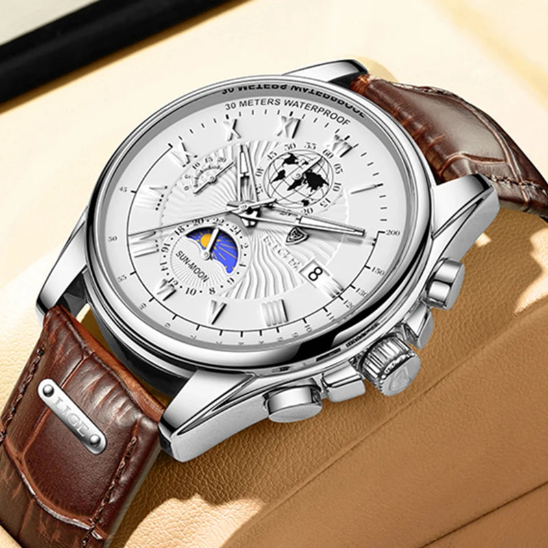 LIGE Fashion Automatic Date Men Quartz Watches Top Brand Luxury Male Clock Chronograph Sport Mens Wrist Watch Relogio Masculino