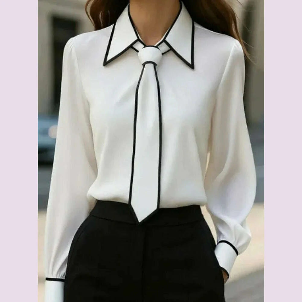 2025-women-shirt-tie-neck-strap-necktie-lapel-design-loose-long-sleeve-blouses-blusas-mujer-moda-contrast-binding-shirtkimlud-womens-fashion-34606186