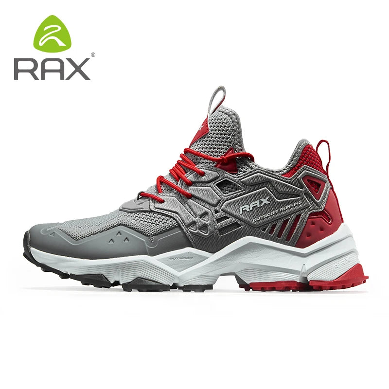 Breathable Air Mesh Running Shoes Anti-slip Outsole — White and Gray | KIMLUD