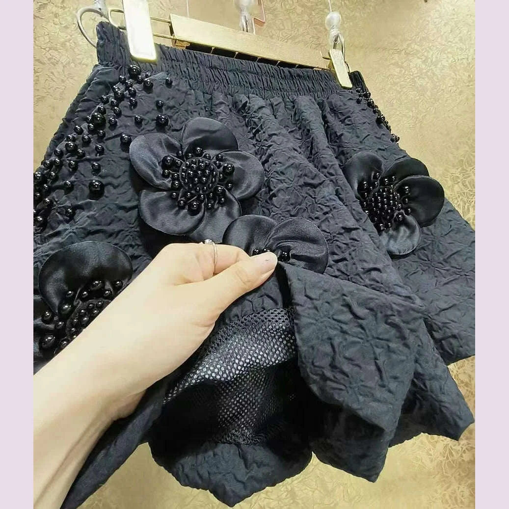 2024-summer-pearls-beaded-flower-stitch-pantalones-cortos-black-wide-leg-shorts-womens-short-pants-elastic-waist-short-trouserskimlud-womens-fashion-34606220