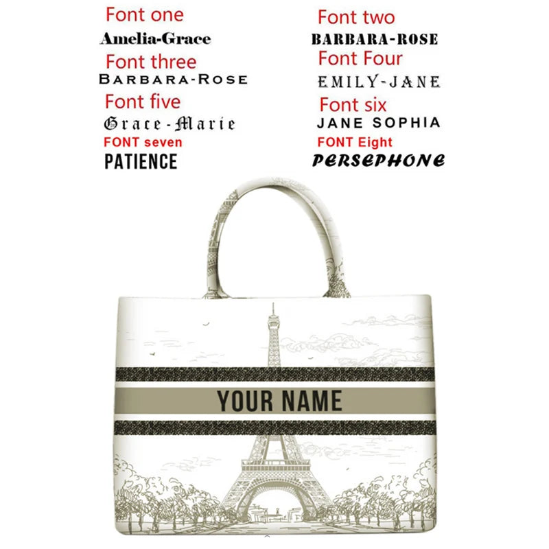 Personalized Tote Bag Canvas Printed — Natural | KIMLUD