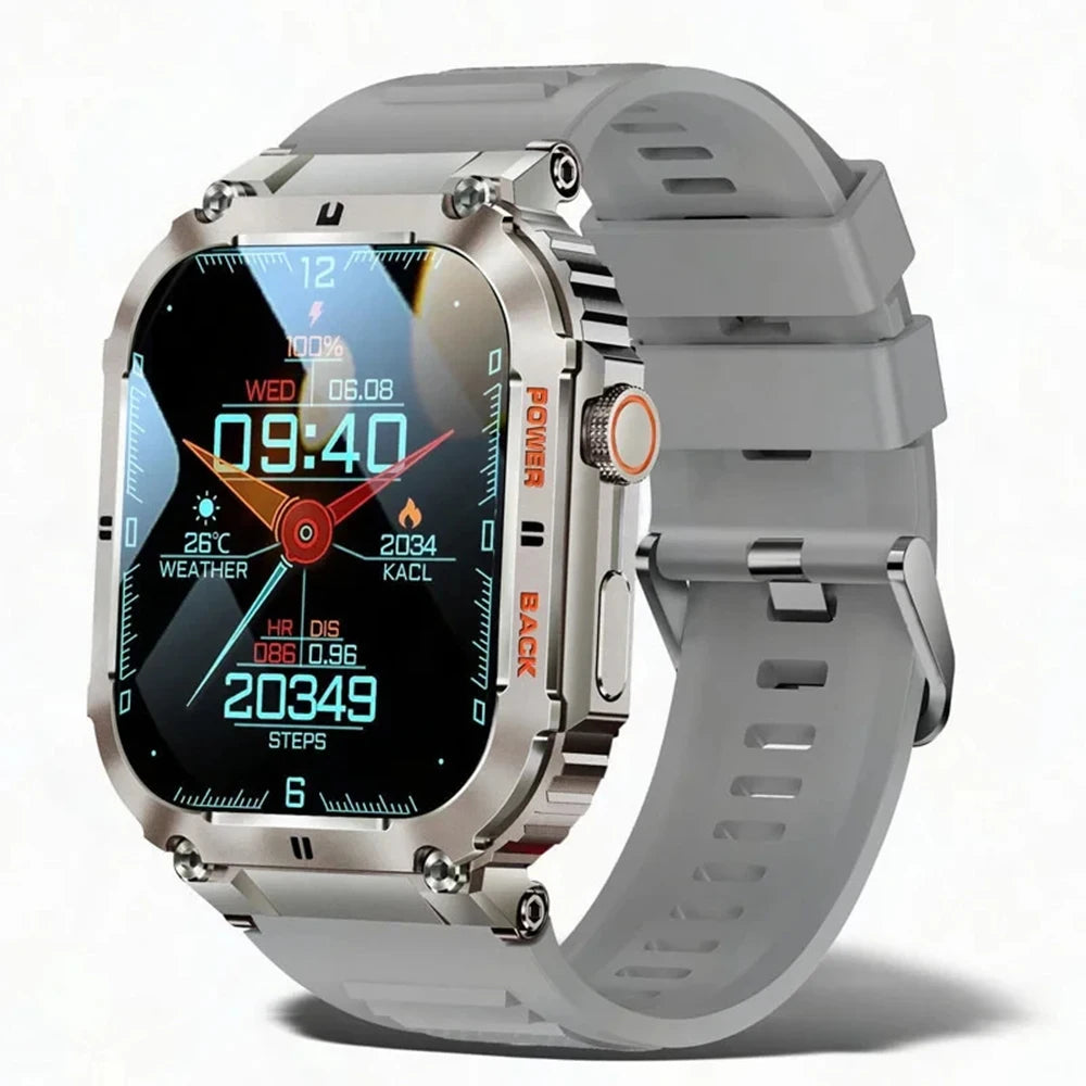 2024 Smart Watch Men's New Bluetooth Call 1.96-inch IPS Square Screen Full View Full Day Heart Rate Detection Sports Smart Watch