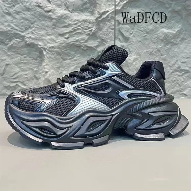 Men's Chunky Sneaker – Height Increasing – Leather Fabric | KIMLUD