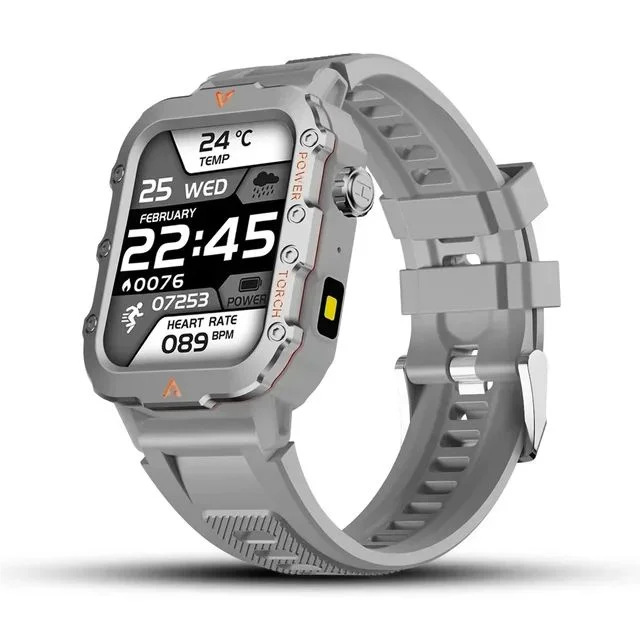 2025 Smartwatch Military Outdoor Sports Watches For Man Woman LED Flashlight Health Monitoring 1.73 inch Bluetooth Watches New