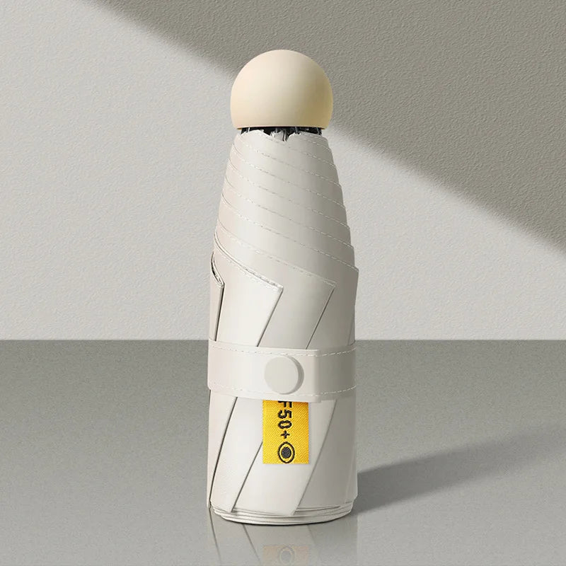 KIMLUD, Compact Travel Mini Umbrella Uv Protection Capsule Umbrella 5 Fold Ultra Lightweight Sunshade Umbrellas Protable Manual, KIMLUD Womens Clothes