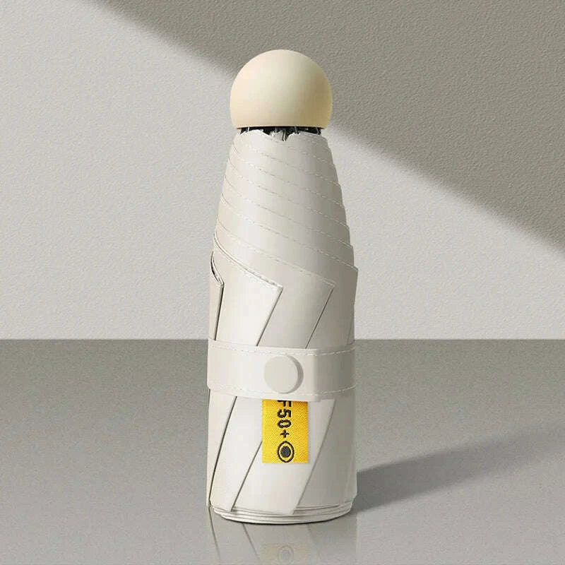 KIMLUD, Compact Travel Mini Umbrella Uv Protection Capsule Umbrella 5 Fold Ultra Lightweight Sunshade Umbrellas Protable Manual, KIMLUD Womens Clothes