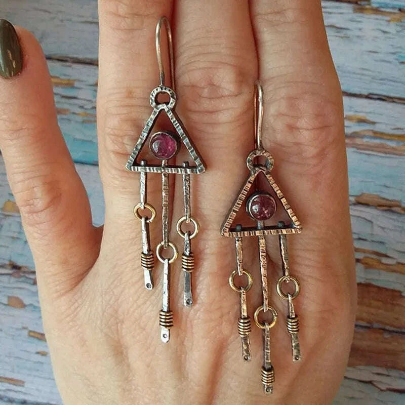 new-vintage-red-crystal-stone-dangle-earrings-for-women-tribal-cross-design-oval-antique-metal-statement-earrings-jewelrykimlud-womens-fashion-34624483