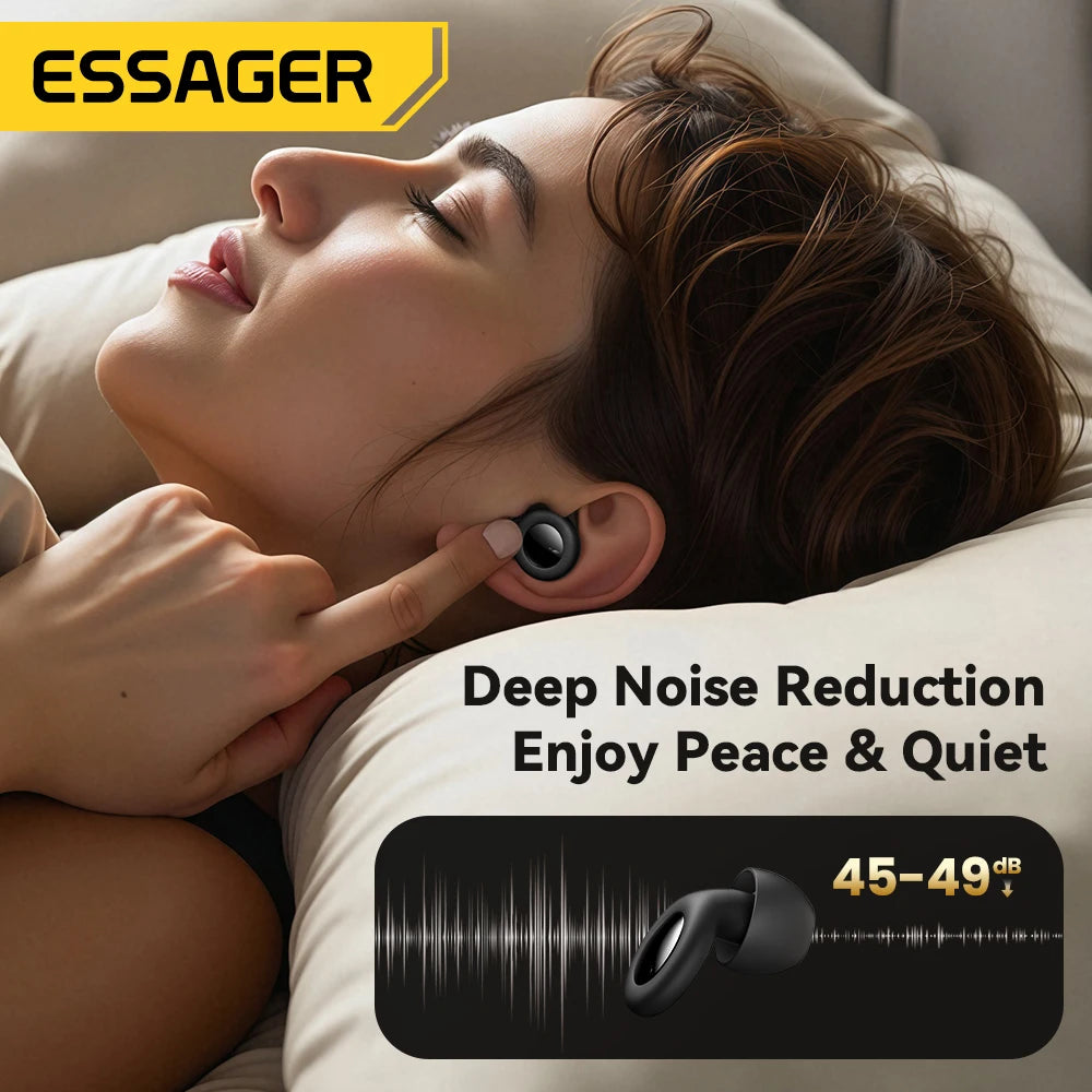 Silicone Sleep Ear Plugs Noise Cancelling Soft Comfort Fit For Sleep Work Travel — White | KIMLUD
