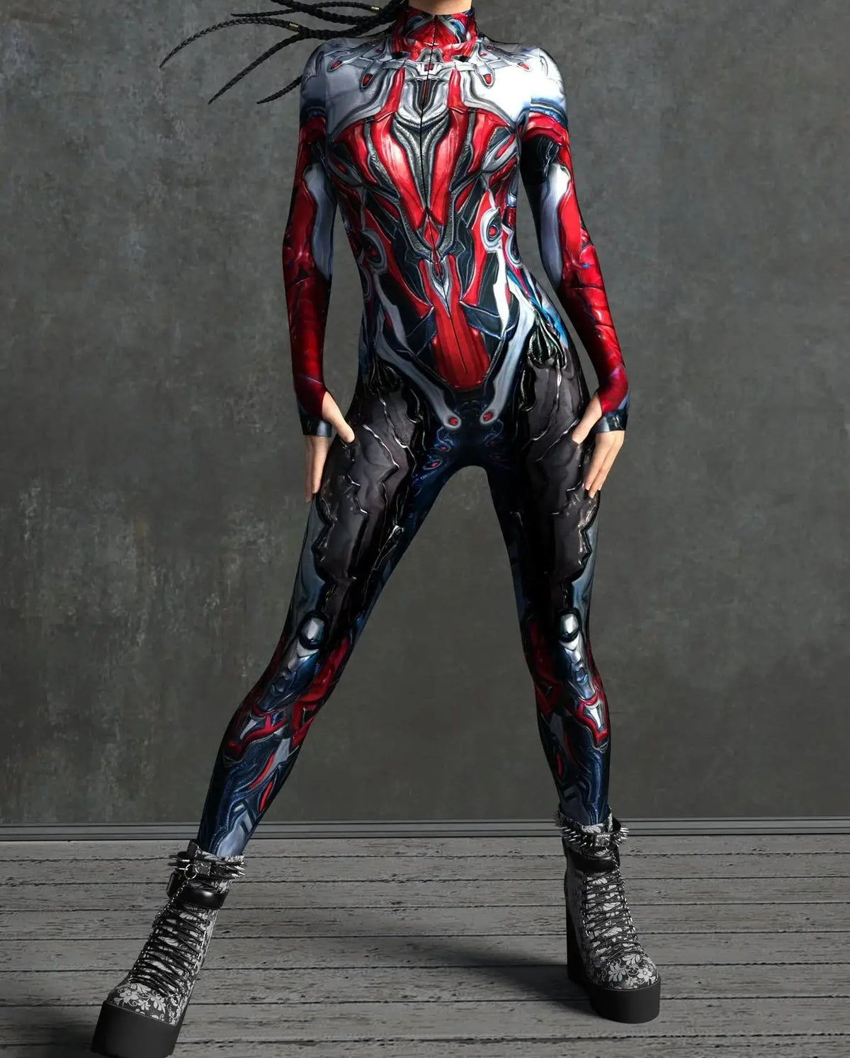Bodysuit – Cyber Armor 3D Print – Polyester – Unisex | KIMLUD