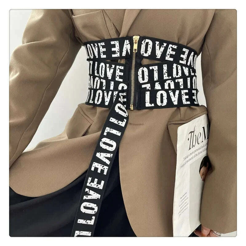 getspring-women-cummerbunds-letter-printed-zipper-black-wide-belt-fashion-elastic-waistband-all-match-ladies-waist-band-corsetkimlud-womens-fashion-34620998