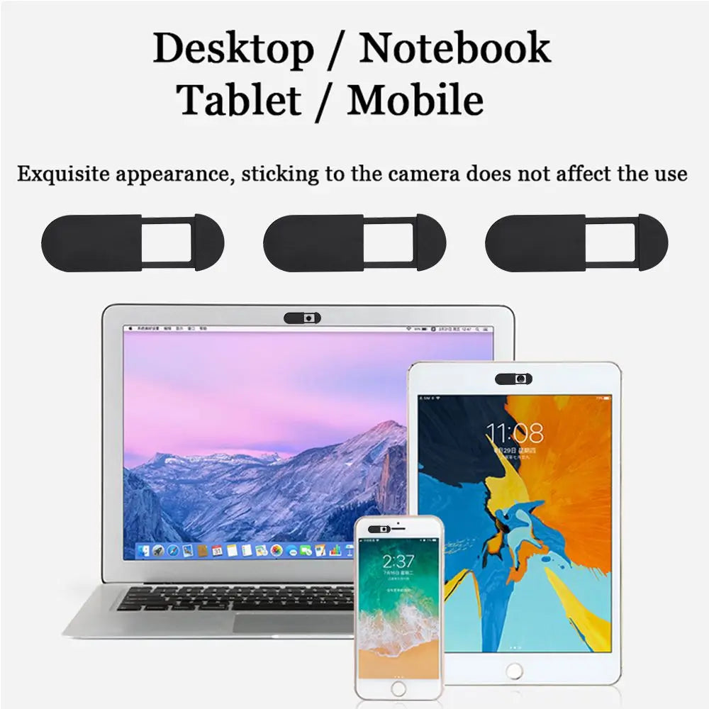 Ultra Thin Slider Shutter Camera Sticker Privacy Security Camera Cover Webcam Cover For Laptop for Phone Tablet Computer iPad