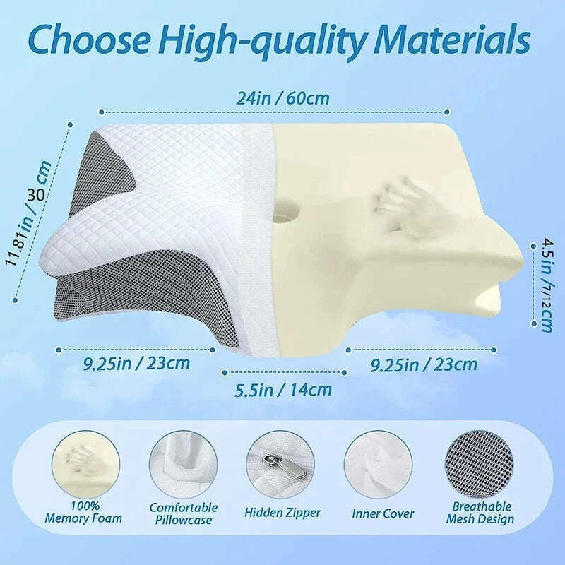 1pc-memory-foam-cervical-pillow-2-in-1-ergonomic-contour-orthopedic-pillow-for-neck-pain-contoured-support-pillowsneck-pillowkimlud-womens-fashion-34604311