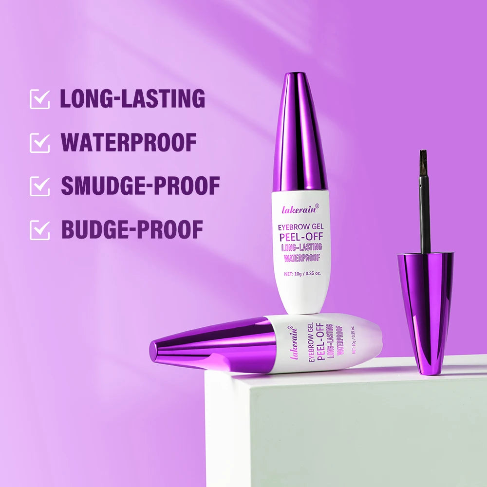 4Color Eyebrow gel Tint peel-off waterproof Tattoo Brow Tint Smudge-Proof Sweat Resistant Waterproof non-sticky Cosmetics
