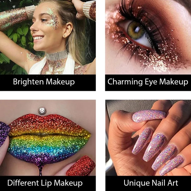 36 Colors Monochrome Eyeshadow Glitter Sequins High Gloss Face Body Glitter Pearlescent Easy-to-color Eye Shadow Festival Makeup