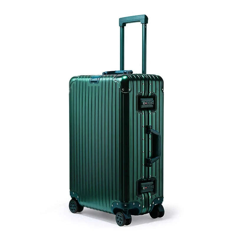 KIMLUD, 100% Aluminum Suitcase Cabin 20/26/30 inch TSA Customs Lock Aluminum Carry on Luggage Metal Hard Trolley Case Travel Suitcases, KIMLUD Womens Clothes