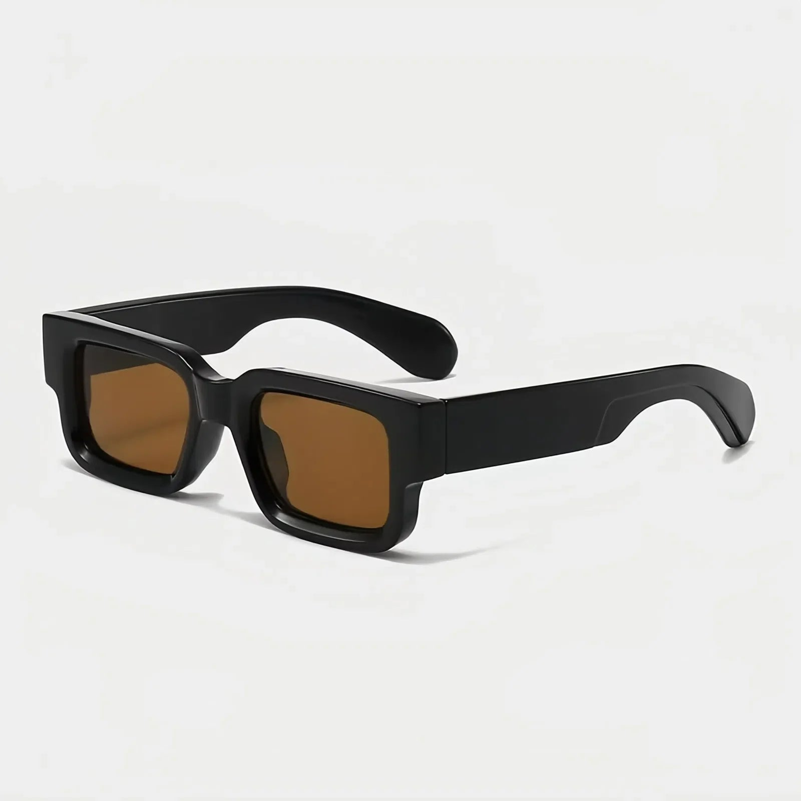 Square Polarized Sunglasses Original Acetate Frame — Black | KIMLUD