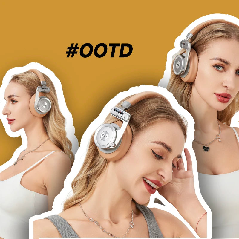 KIMLUD, UMELODY U3 ULTRA Active Noise Cancelling ANC Retro Wireless Bluetooth OVER-EAR ON-EAR metal Headphones Headset, KIMLUD Womens Clothes