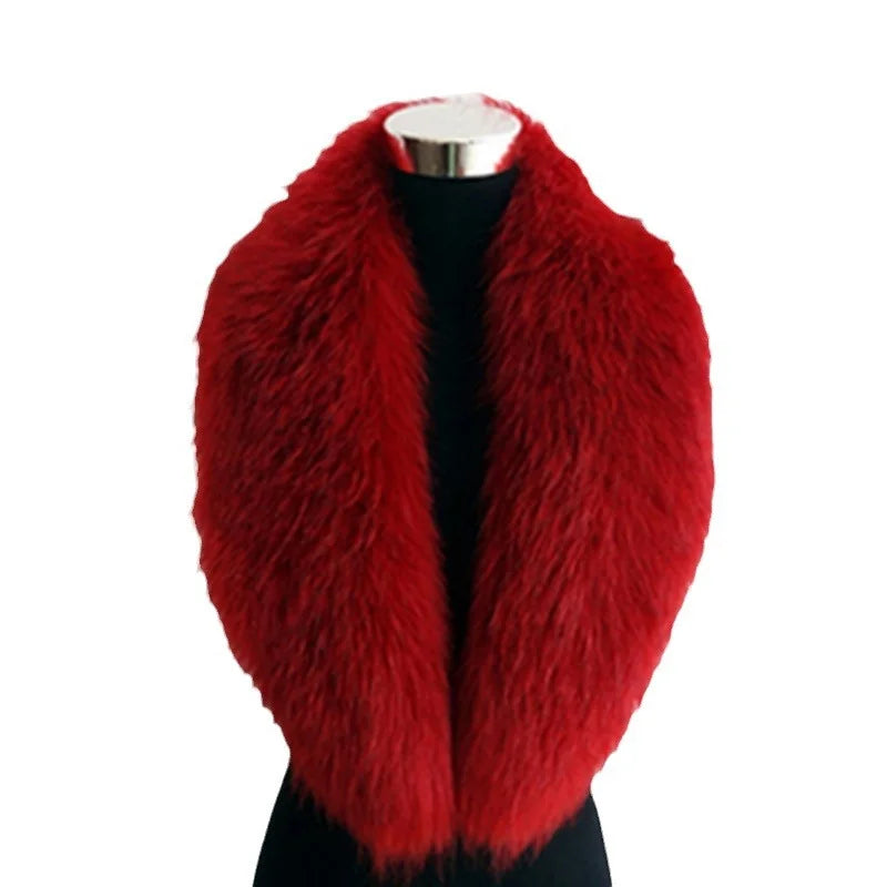 100Cm Artificial Fox Fur Scarf For Women Winter Warm Faux Fur Collar Lady Shawl Woolen Windbreaker Decoration Coat Hat Accessory