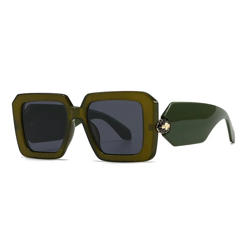 New Oversized Square Sunglasses Women For Female Luxury Brand Designer Vintage Sun Glasses Popular Punk Elegant Sexy Lady Shades
