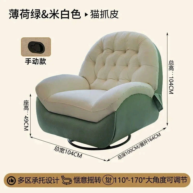 KIMLUD, Multifunctional space lazy sofa cabin rocking chair home living room light luxury Nordic electric single recliner, KIMLUD Womens Clothes