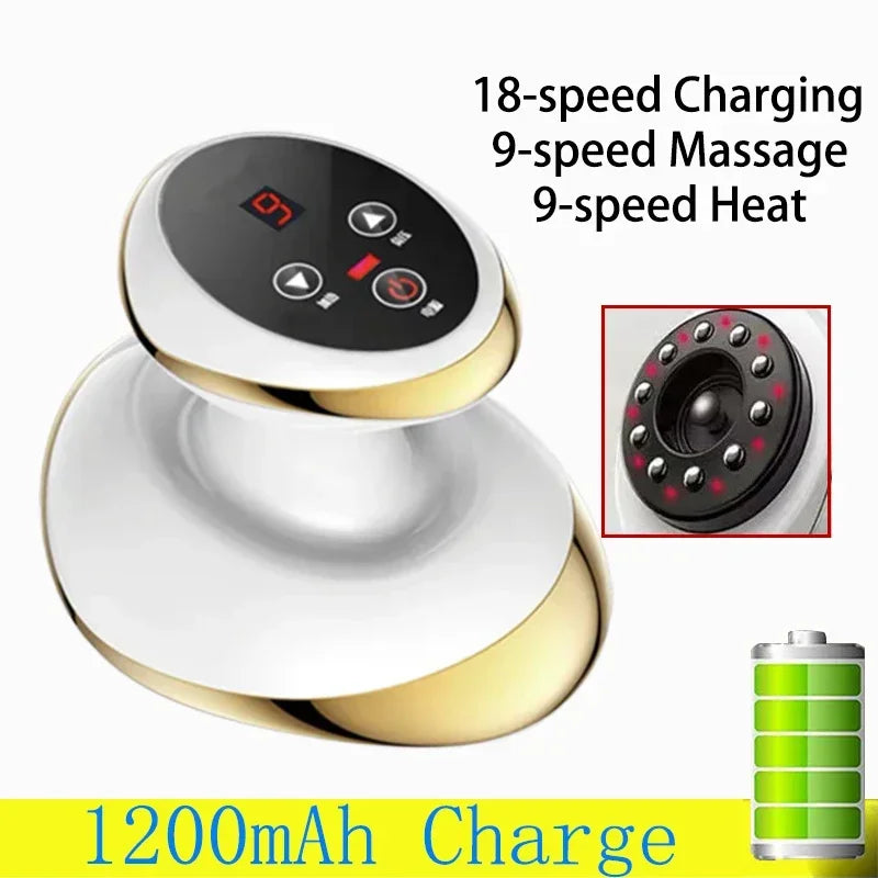 Electric Massage Meridian Brush Universal Body Dredging Cupping Scraping Instrument Abdominal And Back Massager For Home