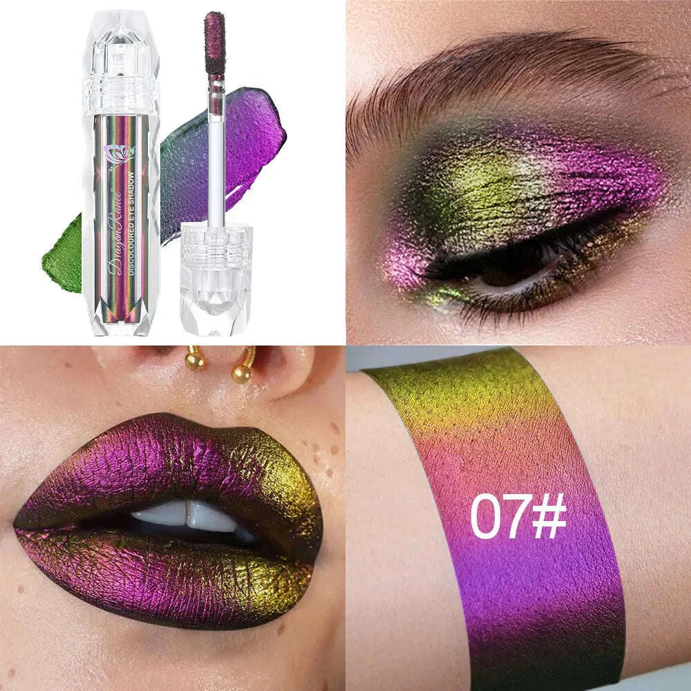KIMLUD, Chameleon Metal Lip Gloss Liquid Lipstick Brightening Long-Lasting Lip Gloss Multi-Color Long-Lasting Moisturizing Non-Stick Cup, KIMLUD Womens Clothes